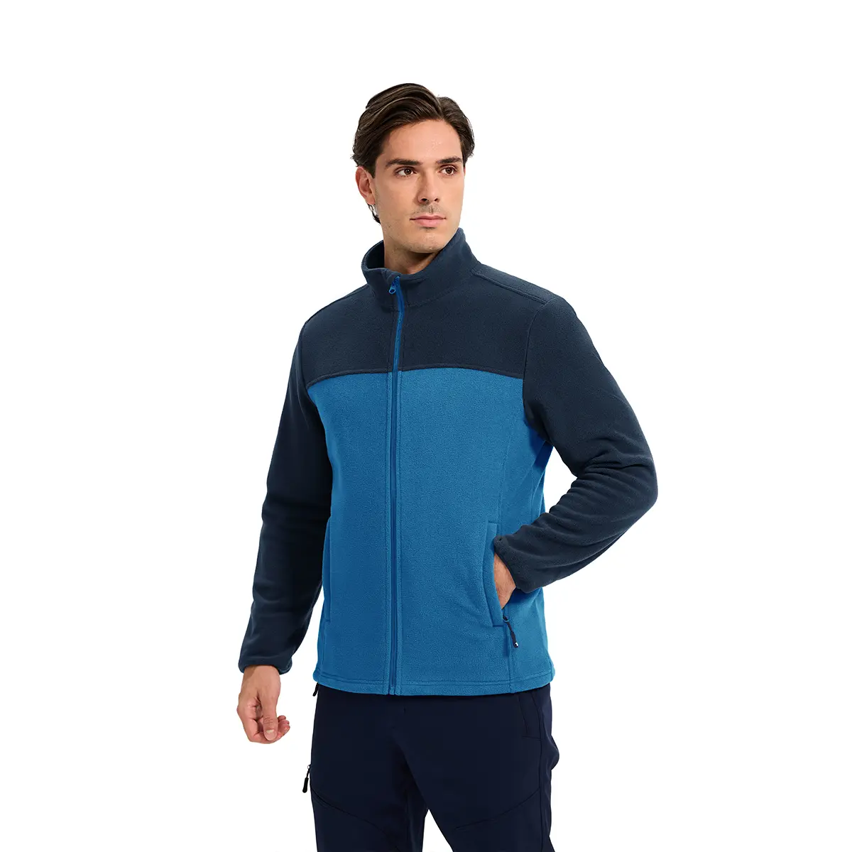 YSENTO Men's Fleece Warm Winter Jackets Full Zip Raglan Long Sleeve Lightweight Casual Outdoor Fall Jacket Coat with Pockets