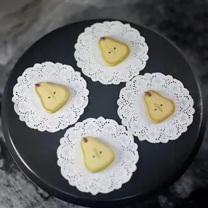 150pcs, Round Mat Paper Doily Lace Brim Cupcake Pad For Fried Food Dessert Cookies, Party Wedding Table Decor, Biscuit Cake Pad, Bakeware, Kitchen Utensils, Kitchen Supplies, Kitchen Accessories, Kitchen Stuffs, White