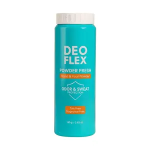 Deoflex Powder Fresh Hand & Foot Powder 80g by Mixtrue Beauty Talc-Free Odor & Sweat Protection with Cornstarch Himalayan Salt & Kaolin Clay for Long-Lasting Freshness