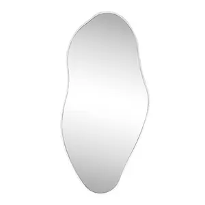 Everly 20 in. W x 42 in. H Large Irregular Framed Decorative Wall Mirror Everly 20 in. W x 42 in. H Large Irregular Framed Decorative Wall Mirror