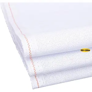 Classic Reserve Aida Cross Stitch Fabric 14 Count White Cotton Cloth for Embroidery 59 x 39 Inch