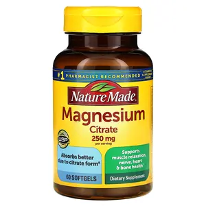 Nature Made Magnesium Citrate, 60 Softgels (125 mg per Softgel)