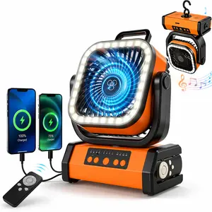 Bluetooth Fan, Camping Fan Rechargeable with 30000mAh Battery,360° Rotatable with Hook Multipurpose Handheld Fan, Portable Tower Fan, Portable Led Fan, Rotating Body Fan, Portable Desk Fan,  Personal Cooling Fan, #Summervibes outdoorfun tiktokshopsprin