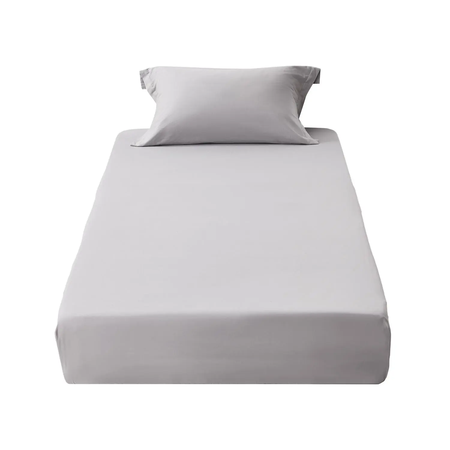 【summerfinds】VEVOR Fitted Sheet, 1 Set of 2 Pieces, Twin Size Elastic Fitted Sheet with High-Quality Microfiber, Wear-Resistant & Breathable Twin Fitted Sheet with Single-Sided Brushing, Fit for 15 in Mattress