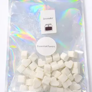Essential Favors Lavender Hearts Wax Melts - Long-lasting Aroma for Relaxation & Stress Reduction - Hand-poured for Clean Even Melt - No Soot No Toxins - Candle