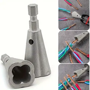 Carbon Steel Automatic Hex Handle Coil Tool, Universal Quick Line Connector, Essential for Electricians, Safe Electrical Parallel Line Connection