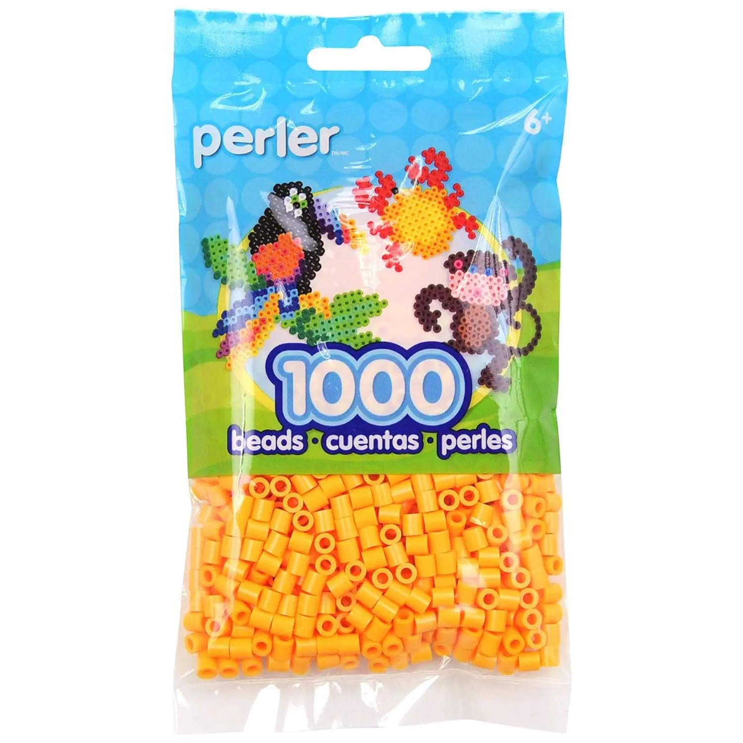 Perler Beads Fuse Beads for Crafts, Orange, Small, 1000pcs