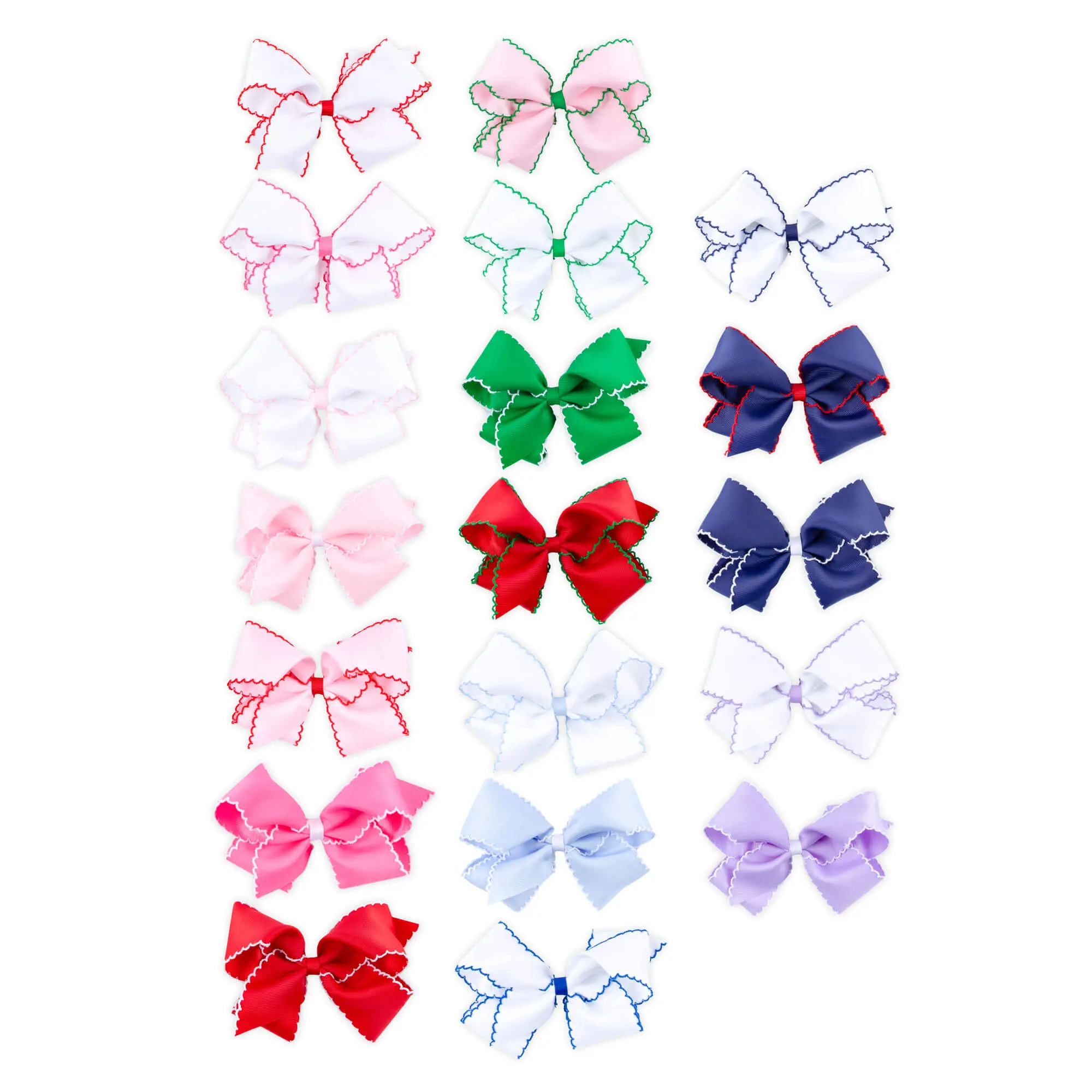 Moonstitch Hair Bow - Girls Grosgrain Ribbon Hair Clip in a Variety of Colors Hairstyle Accessory Colorful Hair Accessories