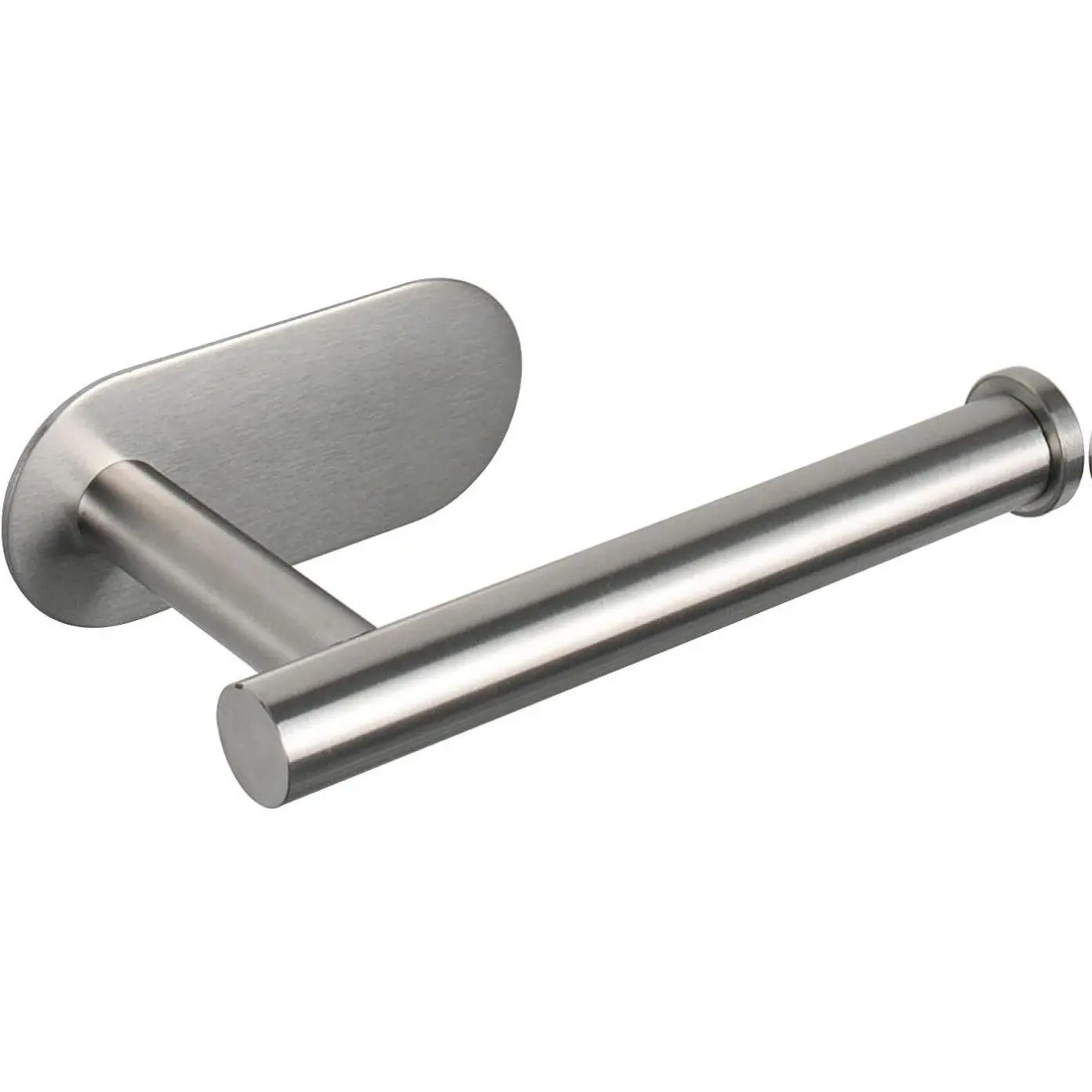 1-Pack Brushed Nickel Self-Adhesive 304 Stainless Steel Toilet Paper Holder with Knob, Thick SUS304, Corrosion-Resistant, Rustproof, Waterproof, No-Drill Installation, Screw-Tightened Anti-Rotation for Bathroom Supplies, Mount Right Or Vertical For Your W