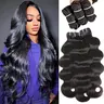 PUNMASA 100% Unprocessed Brazilian Body Wave Bundles of Human Hair with Closure, 1/3/4 Packs, 100g 16-30 Inch True Length, Double Weft, Quick Weaves, Classic Natural Look, Sew-In/Glue-In Application,sohochic