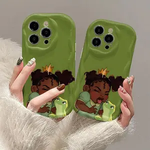 P-Princess And The F-Frog Phone Case - Suitable for iPhone 17 Air 16 15 14 13 12 11 Pro Max Plus , Shockproof Camera Protection, Comfort-Grip TPU Cover,  Cartoon Design, Officially Licensed.