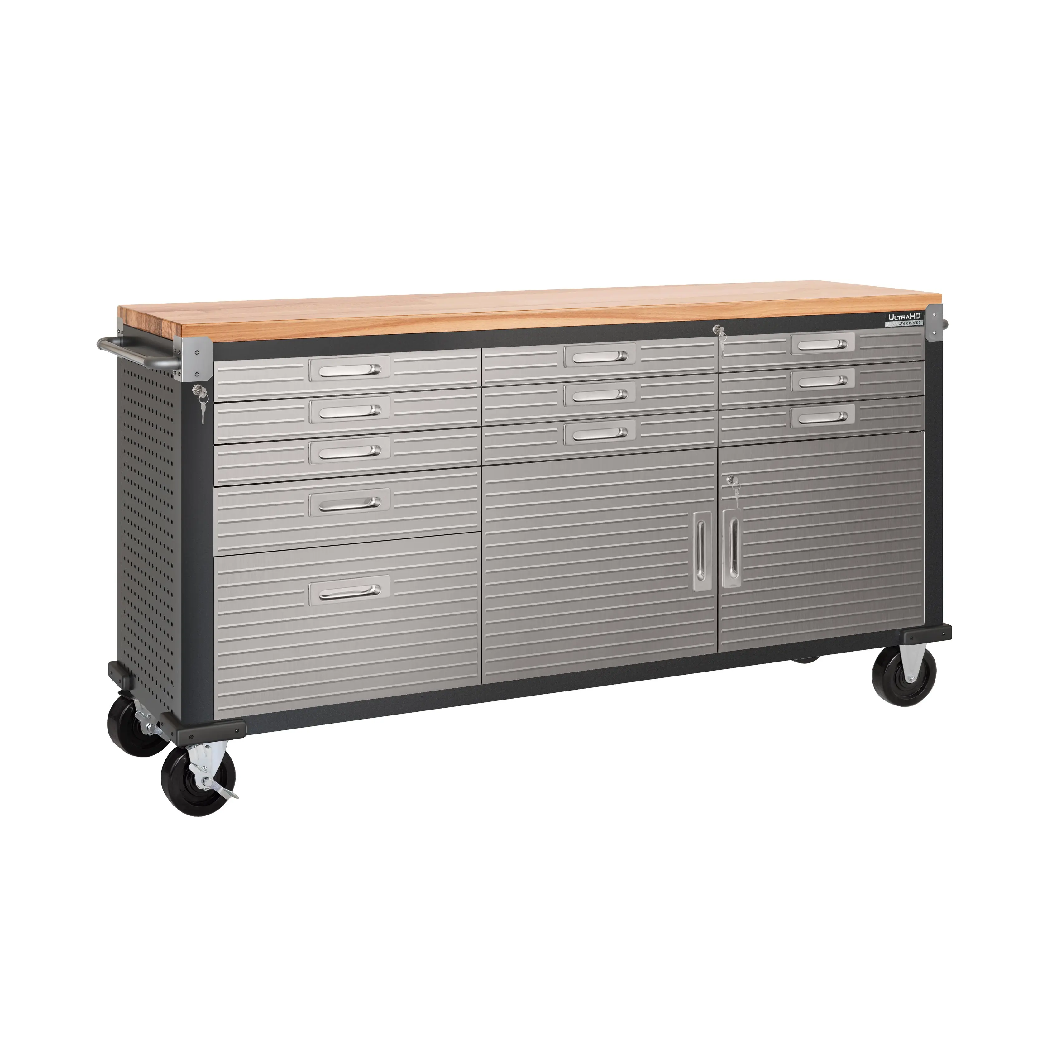UltraHD® 11-Drawer Rolling Workbench with Adjustable Storage Cabinet, Graphite, Drawer Dresser Cabinet