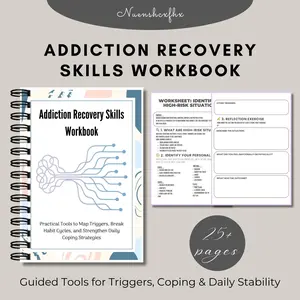 Addiction Recovery Skills Handbook, Guided Tips to Identify Triggers, Break Habits, Strengthen Strategies, Support Daily Progress Planner Spiral Notebook, Spiral Bound Planner