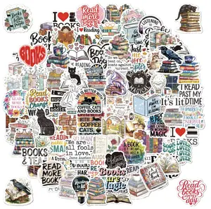 100PCS Holographic Book Lover Stickers for Kindle, Laptops, Book, Reader, Waterproof Vinyl for Booktok, Coloring Books, Journals, iPad, Ebook, Water Bottle