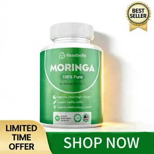 Rosabella Pure Moringa Capsules | Natural Energy, Sleep Support & Joint Health | 60ct