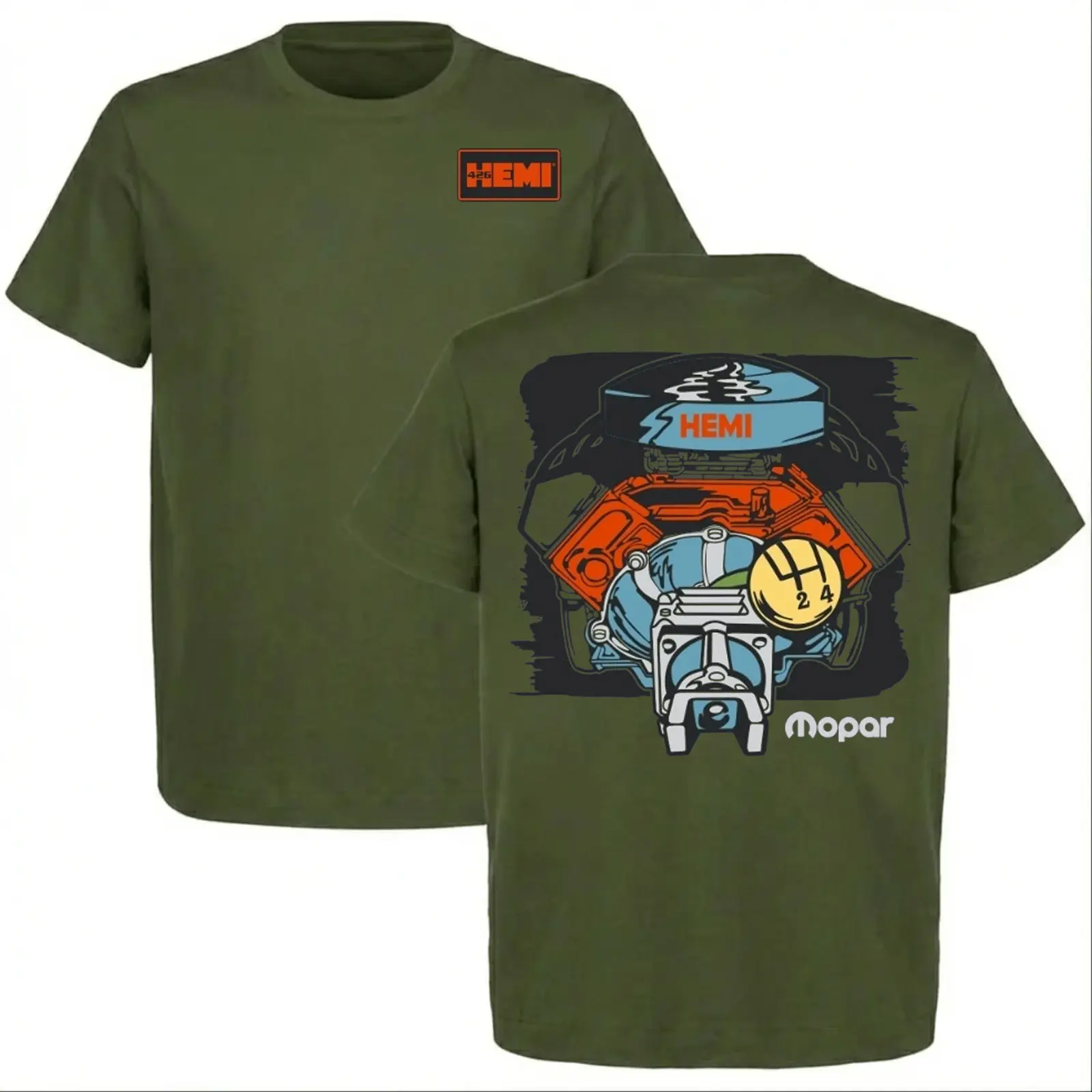 426 HEMI Mopar T-Shirt, Classic V8 Muscle Car Engine Tee, Dodge Charger Challenger Graphic Shirt, American Performance Gift
