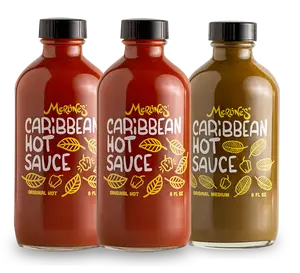 Merline’s Caribbean Hot Sauce - Bottle Variety Pack with Spicy Flavor for Dips and Cooking Needs, Dip