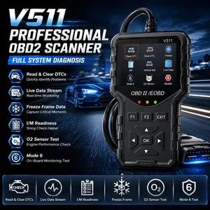 V511 OBD2 Scanner Live Data Professional Mechanic OBDII Diagnostic Code Reader Tool For Check Engine Light fathersdaygift
