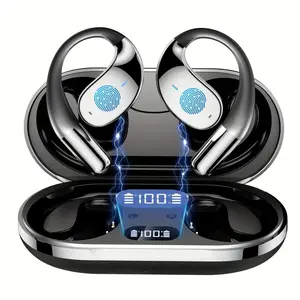 PAVUN Bluetooth earbuds, gaming headphones, headphones with stereo bass and long  battery life, noise-canceling headphones with microphone, calling headphones with an LED display, and sports headphones