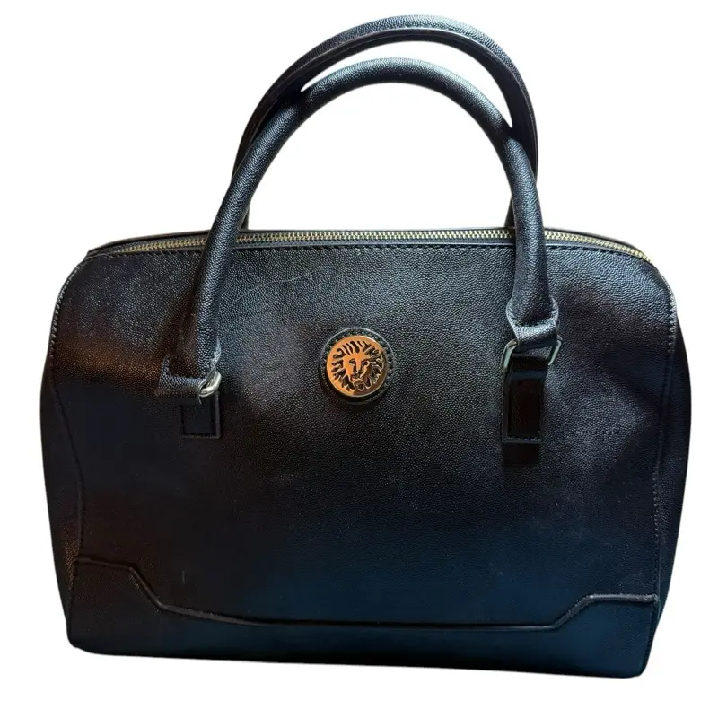 Anne Klein Classic Navy Blue Satchel - Structured Design with Signature Logo for Everyday Use & Versatile Fashion