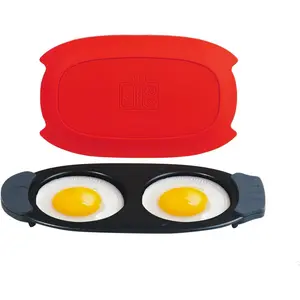 Quick-Heat Microwave Egg Cooker|Poacher|fryer,Multi-use microwave egg maker for Breakfast Sandwiches,Dishwasher-Safe,Save Time,Portable for ,Travel,Gifts(red)