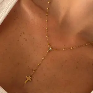 EVRY JEWELS Gold or Silver Plated Women's Hypoallergenic Lariat Necklaces