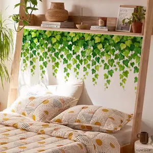 A (30*90cm) vine leaf 2D flat wall sticker, home decoration self-adhesive wall sticker, M20402-KR