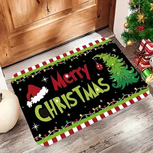 'VIKAMA Creative Christmas Carpet Soft Doormat Welcome Carpet Living Room Carpet Rug For Bedroom Outdoor Carpet Christmas Decorat'