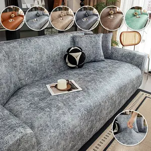 High-Quality Textured Faux Leather Sofa Cover, High Elasticity Full Wrap, Pet Friendly Easy Clean, Waterproof Faux Leather Sofa Cover, Universal Sofa Protector
