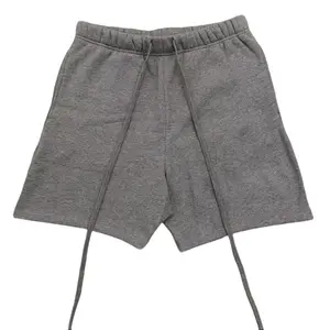 Unisex Dark Gray Sweatshort Cotton Casual Shorts Elastic Waist Drawstring Loose Fit Casual Summer Streetwear for Workout & Daily Wear Menswear