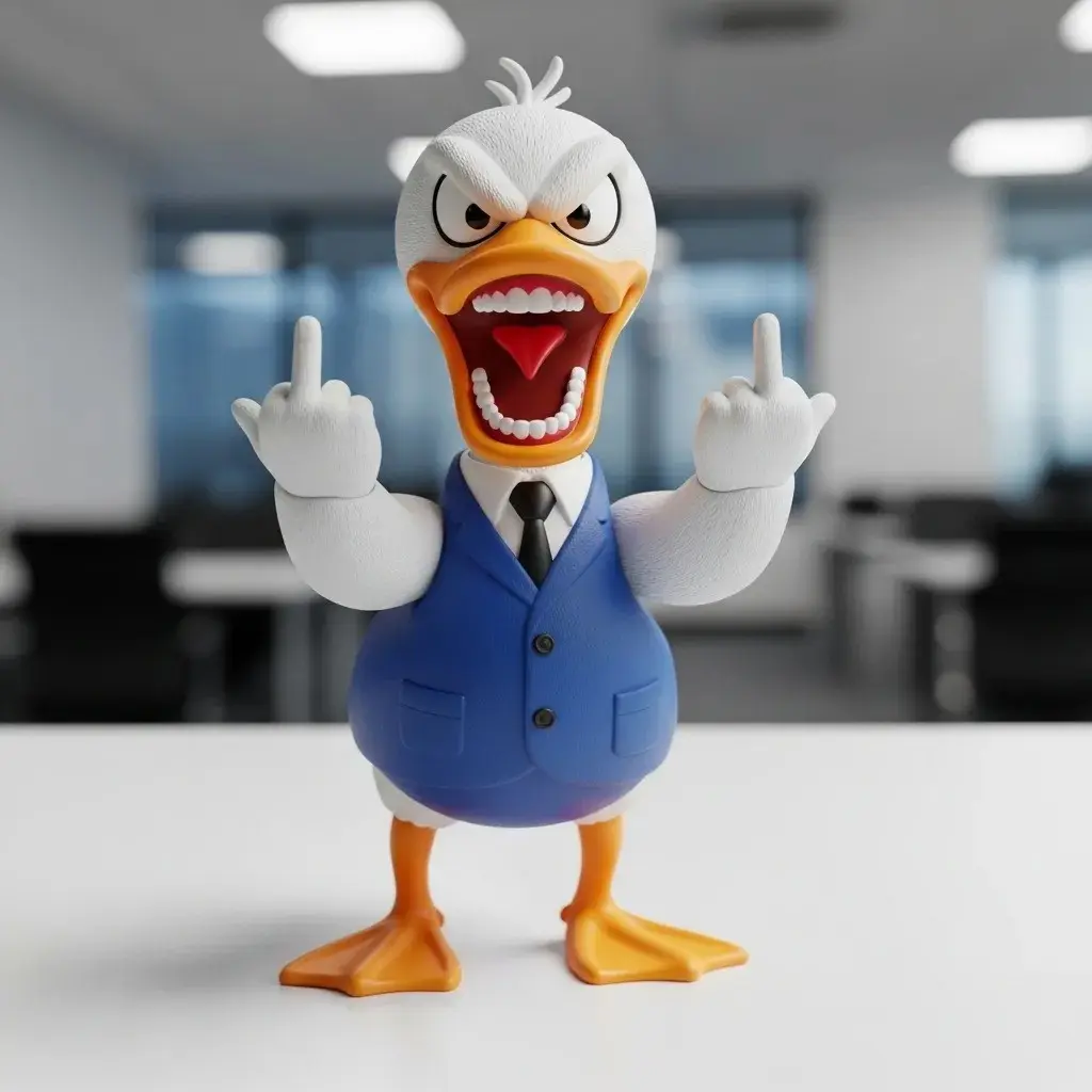 Creative Angry Animal Statue, Resin Ornament, Middle Finger Duck Monkey Turtle Designs, Desktop Decoration Ornament, Desk Joke Decor, Desk Ornament, Office Decoration, Funny Gift for Friends