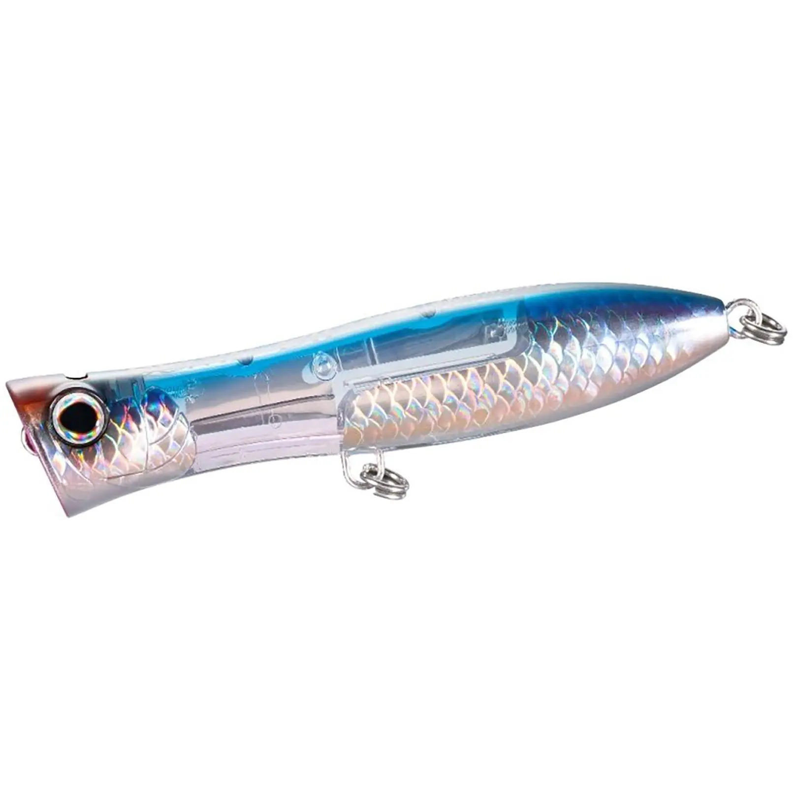 Ocea Bomb Dip 170 Saltwater Popper, 6.75" Topwater Fishing Lure with Loud Pop Action, Jet, Flash & Scale Boost for Inshore & Offshore Fishing, Saltwater Fishing Setup