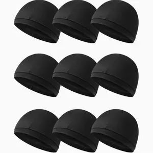 9pcs Cooling Skull Cap Camo Liner Sweat Wicking Cap Lightweight Cycling Cap Running Head Cap for Men Women