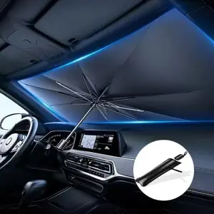 2026 Car Windshield Sun Shade Umbrella - [Silver Heat Shield & UV Reflective] , Suitable For Small And Medium-Sized VehiclesUniversal Fit Medium (55"x31") | 25°F Cooler, Friendly Vinyl Coatings Medium