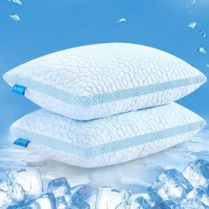 QUTOOL Luxury Cooling Memory Foam Pillows 2 Pack,Bed Pillows Set of 2,Adjustable Gel Pillow for Side Back Sleeper with Removable Cover, Valentine's Day Gifts, Decor Bedroom Accessories