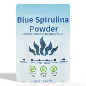 Blue Spirulina Powder - 3oz 100% Pure Natural Blue Food Coloring Powder, Ideal for Making Smoothies, Cake Decoration, Ice Cream, Yogurt, Pastries, Milk, Baking or Drinks - 85g