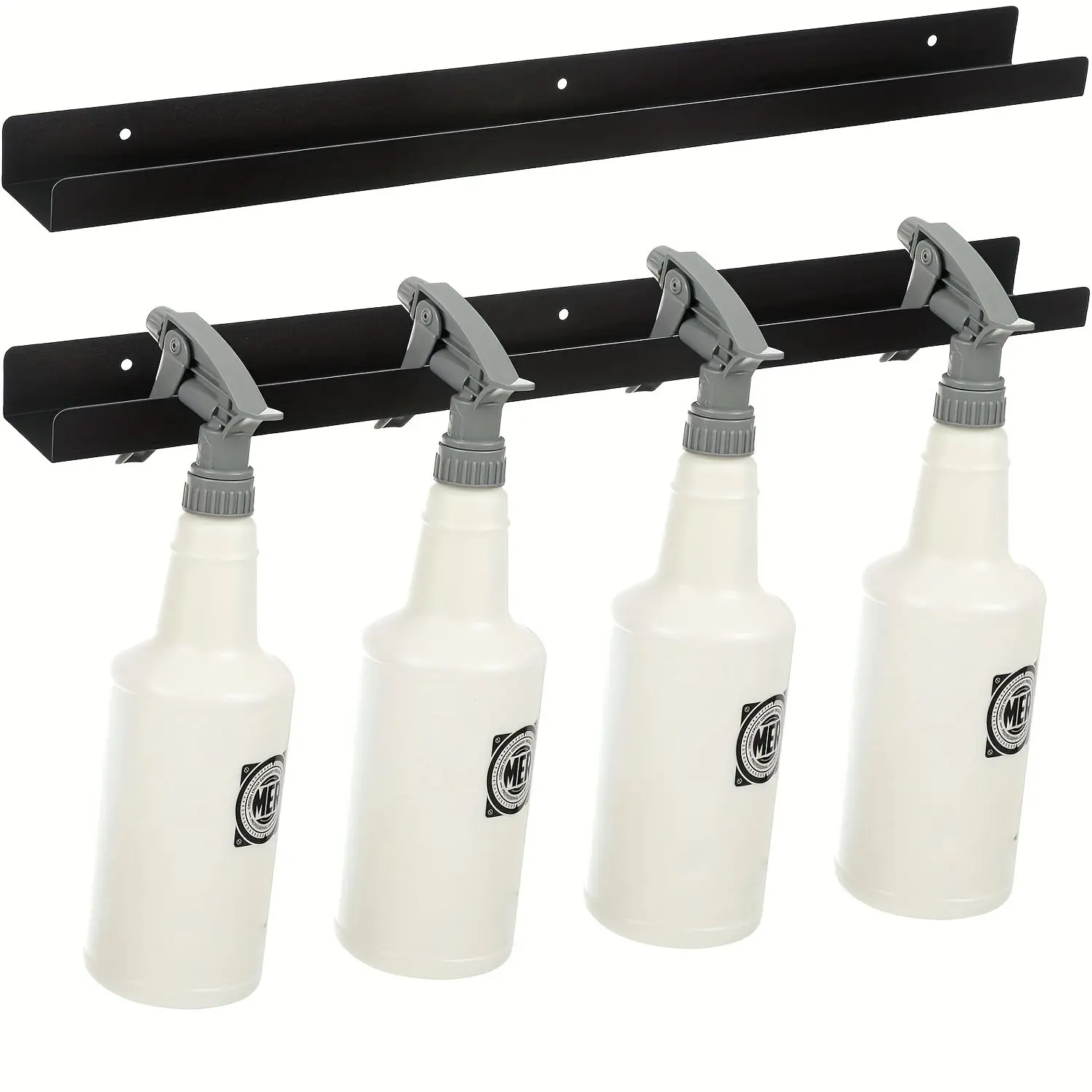 Durable Spray Bottle Holder Rack, Made of Steel, Ideal for Warehouse & Kitchen Storage, Set of 2, Strong and Long-Lasting