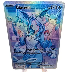 Glaceon Eeveelution Cozy Slumber Series Custom Card - Rainbow Holo OR Textured Rainbow Holo