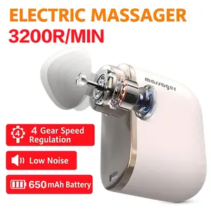 Mini Impact Massage Gun, Handheld Electric Muscle Massager, Ultra-Portable, 3 Massage Heads, Quiet Lightweight, USB Rechargeable, Unisex Gift