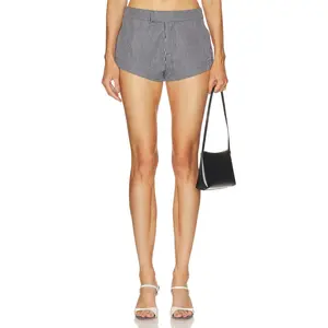 Nakedvice x REVOLVE The Elliot Stripe Denim Short in Black & White