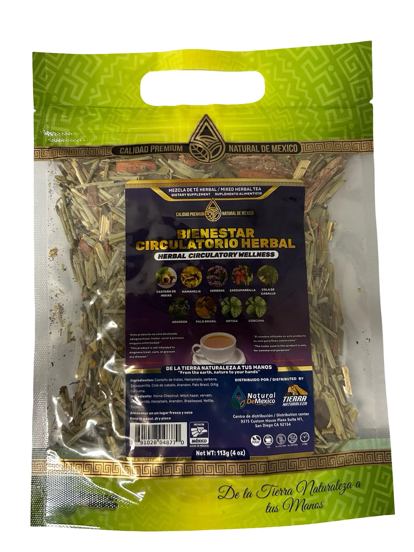 Compuesto Herbal Migrana Migraña Migraine Support Herbal Compound Natural Mexican Tea Wild Crafted 4 Oz.