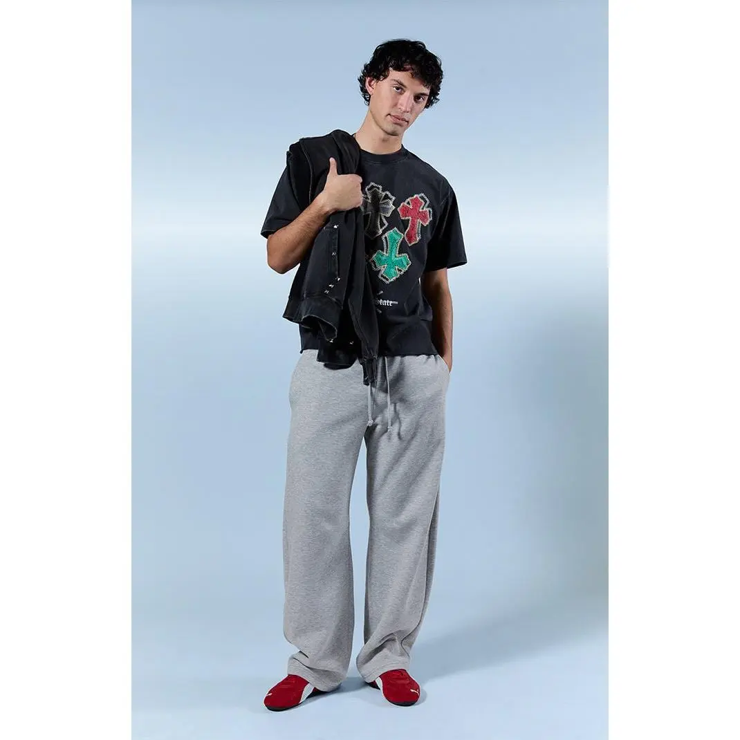 Pacsun Men's Heather Grey Blaine Barrel Sweatpants Pacsun Men's Heather Grey Blaine Barrel Sweatpants