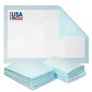 Wave Medical Products Disposable Bed Pads for Incontinence - 6-Layer Disposable Underpads, Fluff & Polymer Core, Embossed Surface for Pets, Adults, Bed Wetting Kids & Adults - USA-Made, 23"x36"