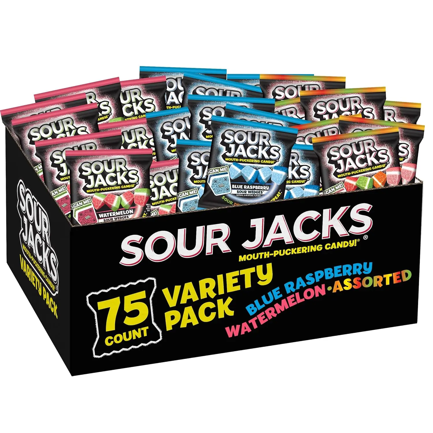 Sour Gummy Wedges - Variety Pack - 0.5 Oz Bag - 75 Pack | Satisfy sweet and sour cravings with bold variety pack flavors in every chewy wedge
