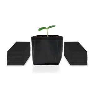 Nursery Bags 1 Gallon, Non-Woven Fabric Growing Pouches, 50-Pack
