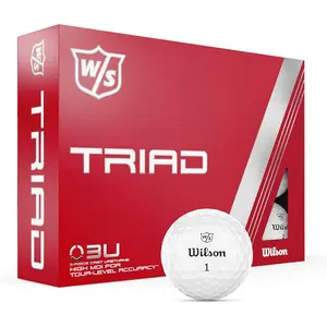 WILSON Staff Triad Golf Balls -White 12 Pack