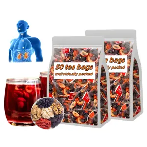100Bag Kidney Tea Formula Ginseng Five Treasure Tea, Organic Kidney Cleanse Detox Tea, Ginseng Red Date Mulberry Herbal Formula Health Tea for Men & Women