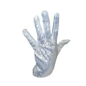 212 MAIN High-Quality Michael Jackson Right-Hand Fashion Glove - Sequin-Embellished, Shimmering, Both Sides, Durable, 1 Size Fits Most, Non-Light-Up Clothing Accessory That Completes the Look