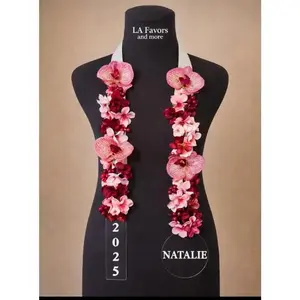 Custom Pink & Red Floral Graduation Sach/Stole