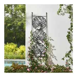 Glitzhome 48" Metal Tree of Life Garden TrellisYard Stakes